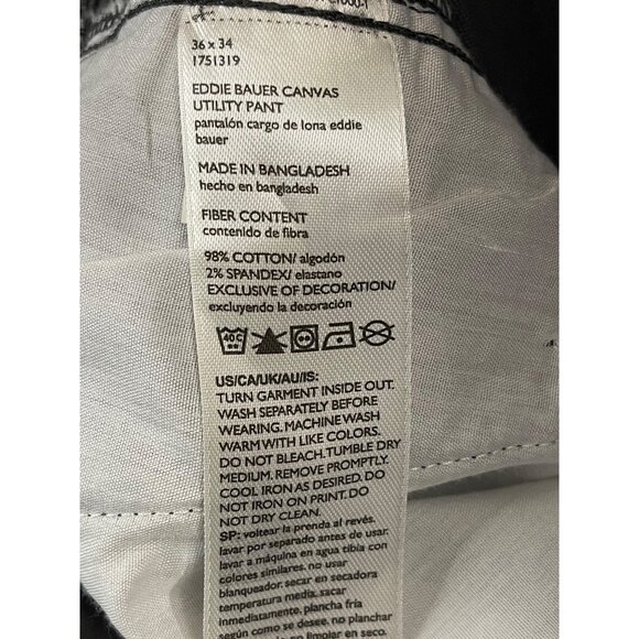 Eddie Bauer NWT Men’s Stretch Canvas Utulity Pant, (36x34, Gray) - Picture 13 of 16